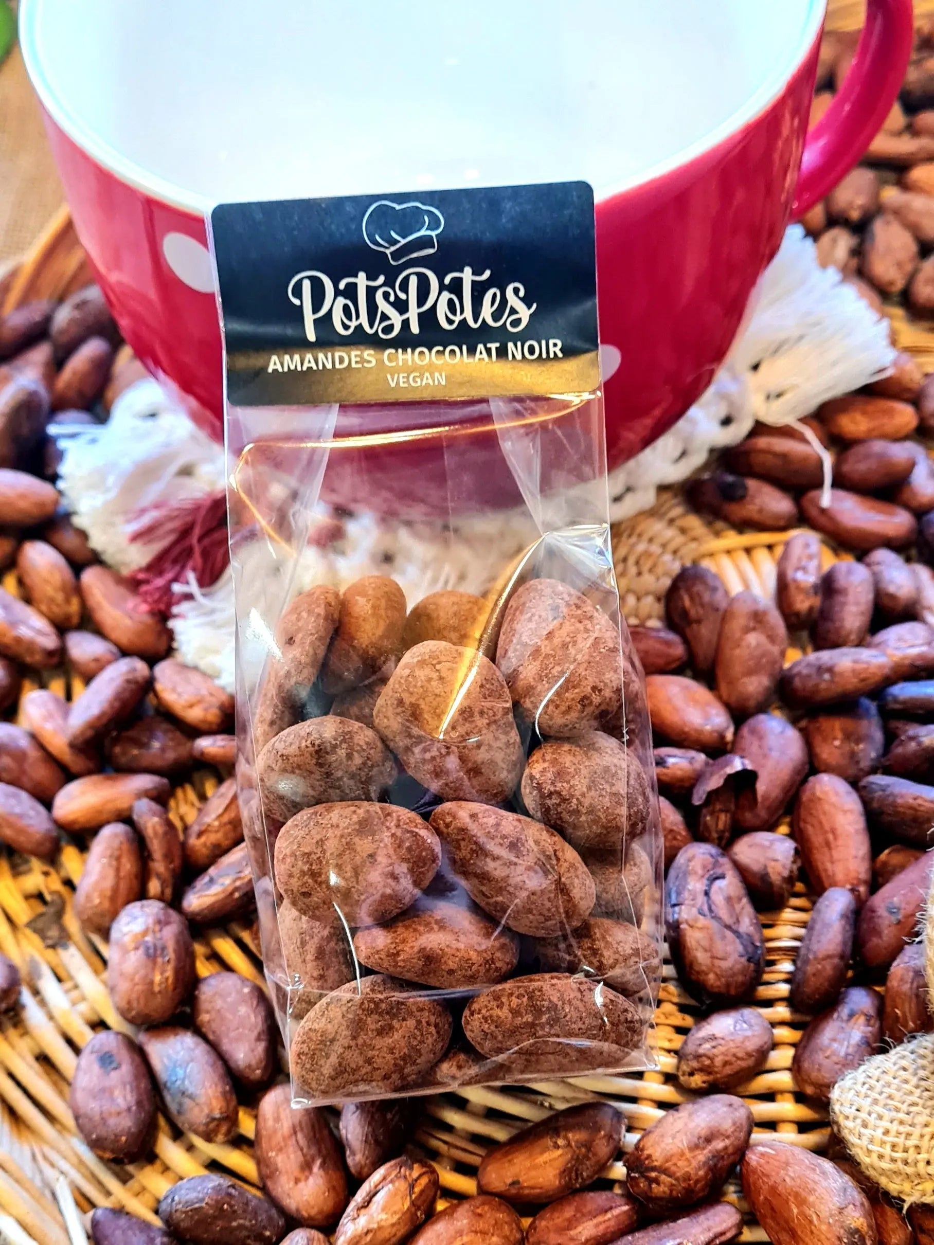 Amandes Chocolat noir 100g PotsPotes