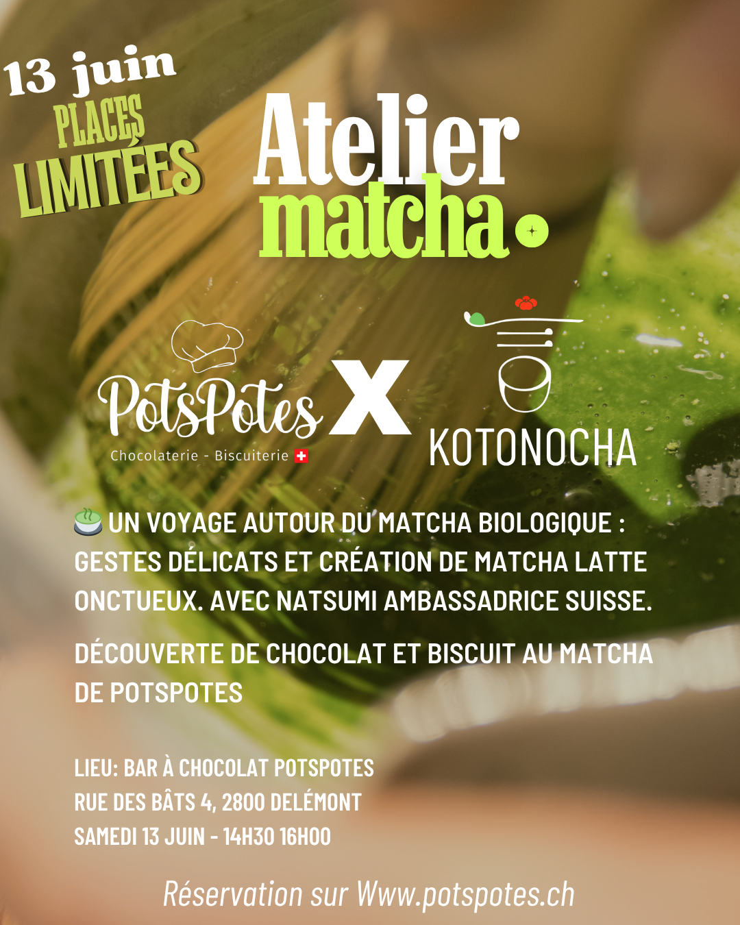 Atelier Matcha et dégustation/ PotsPotes x Kotonocha