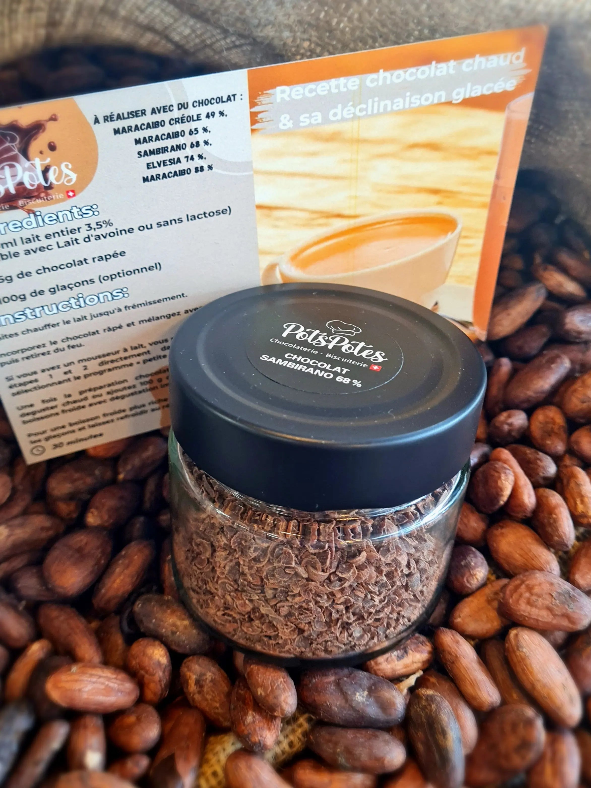 Chocolat rapé Sambirano 68% PotsPotes