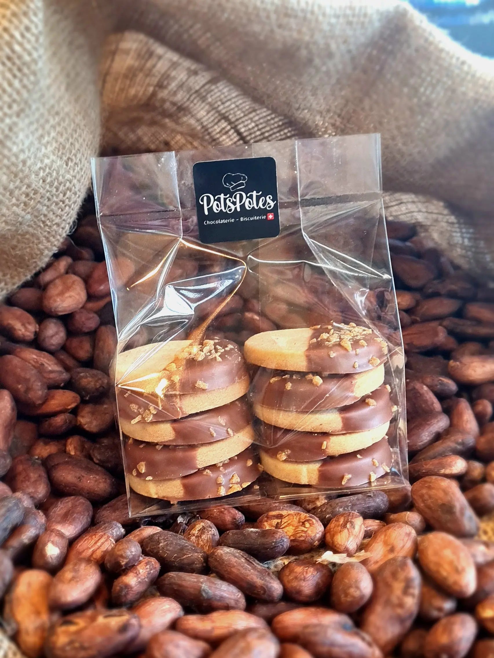 Sablés Chocolat au lait et pépites caramel PotsPotes