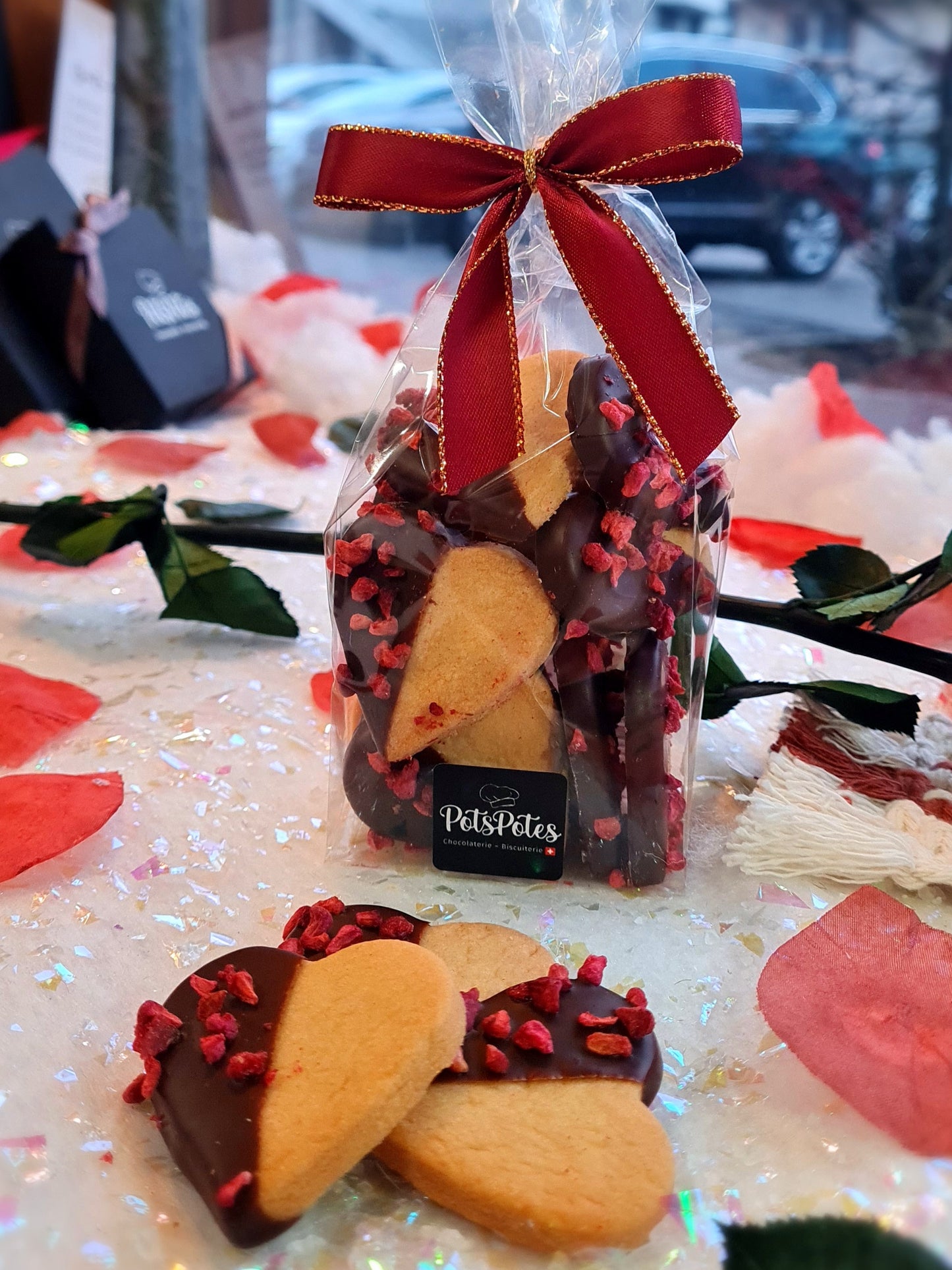 Sablés Pur Beurre Chocolat Noir - Framboise