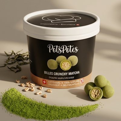 Billes crunchy Chocolat Matcha (Épeautre soufflé VD)