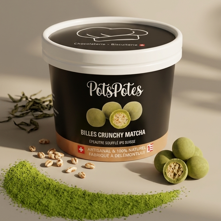 Billes crunchy Chocolat Matcha (Épeautre soufflé VD)
