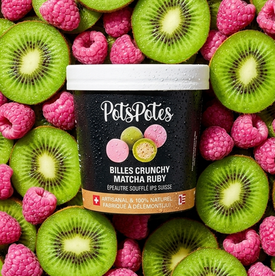 Billes crunchy Matcha-Ruby (Épeautre soufflé VD)