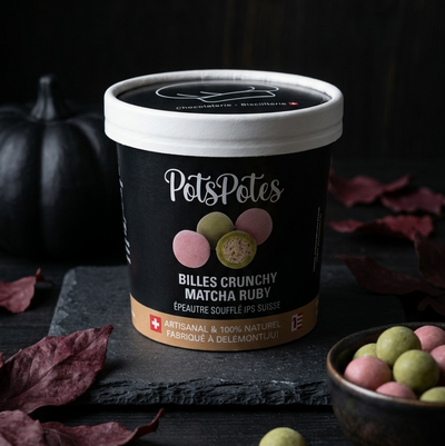 Billes crunchy Matcha-Ruby (Épeautre soufflé VD)