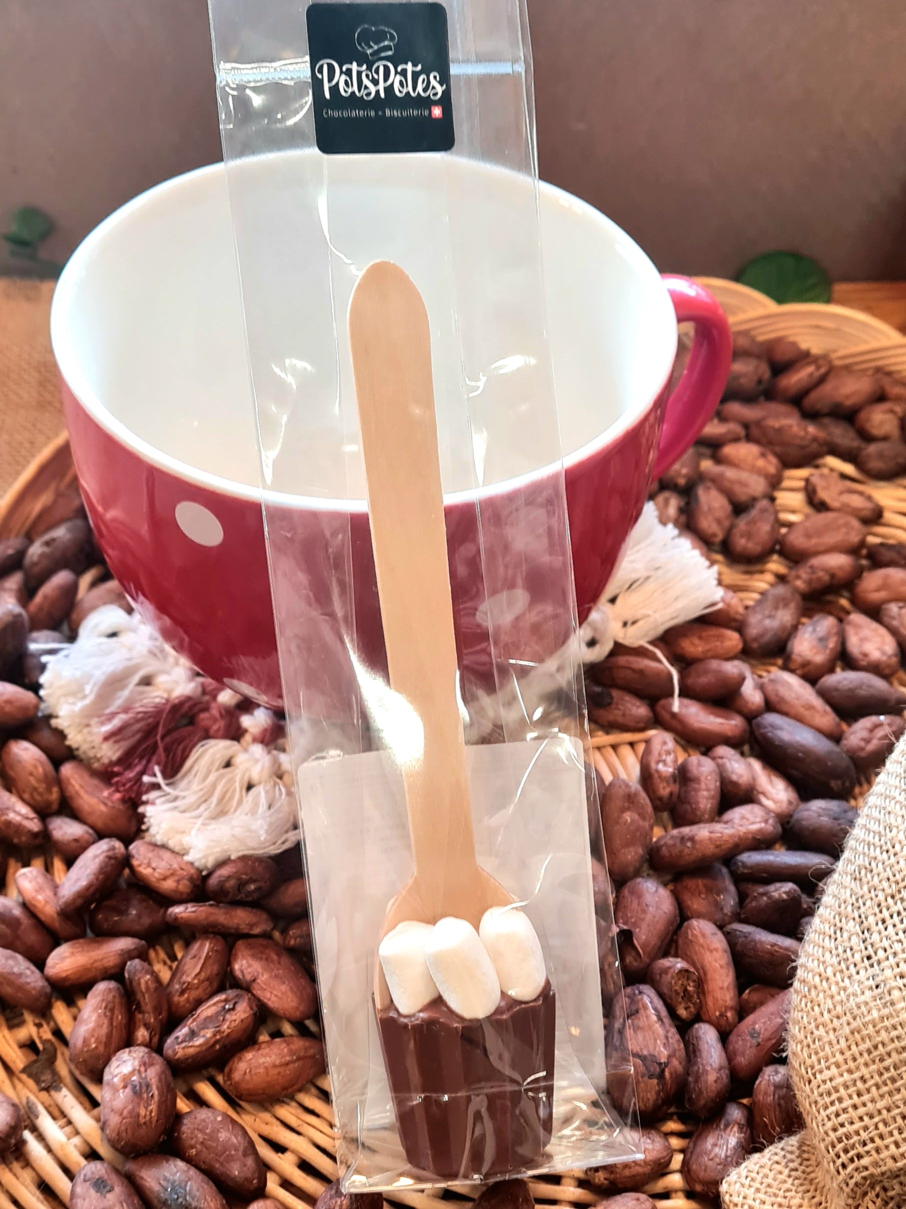 Cuillère chocolat chaud à choix