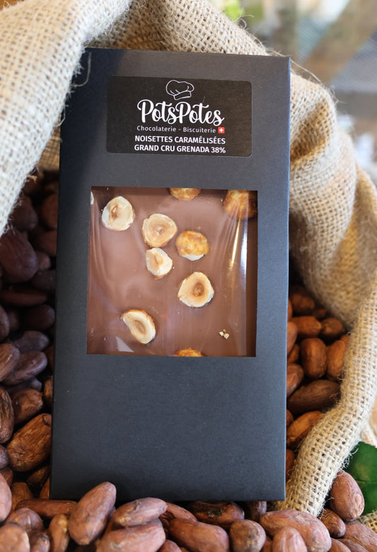 Grand-Cru-Riegel 🇨🇭 Grenada 38 % karamellisierte Haselnüsse