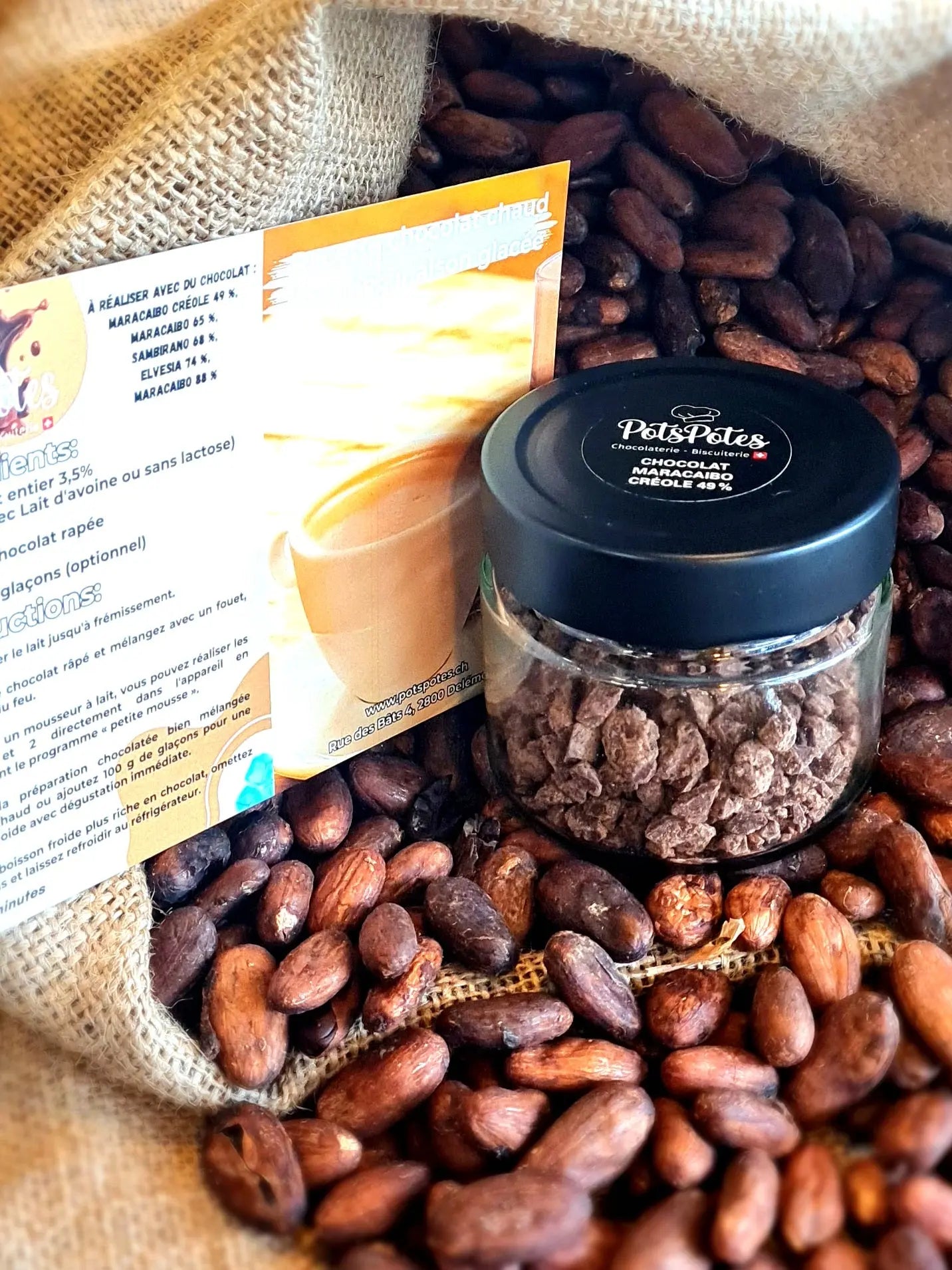 Chocolat rapé maracaibo 49% PotsPotes