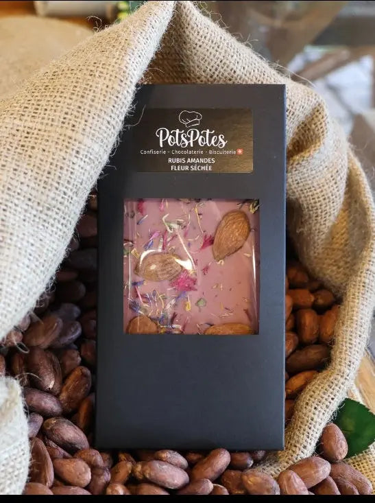 Tablette Ruby Amande & fleurs séchées PotsPotes